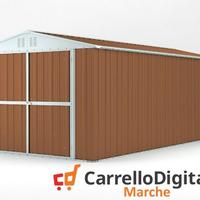 Box garage auto in Acciaio 327x611 19mq fin legno