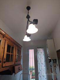 lampadario ferro battuto