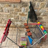 Kit completo pesca porta canne/pesci/mulinelli