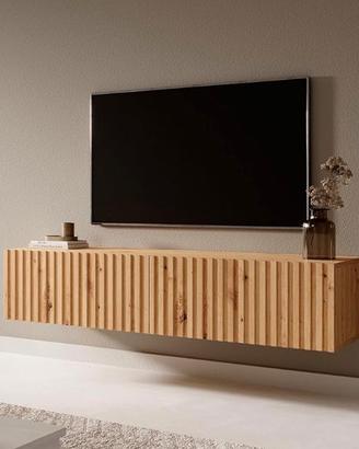 Mobile tv in legno di rovere artisan - 140cm