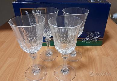 Bicchieri cristallo da vino Cristal d'Arques afra 