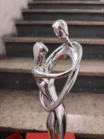 Scultura Coppia Sposi Argentata con Scatola Origin