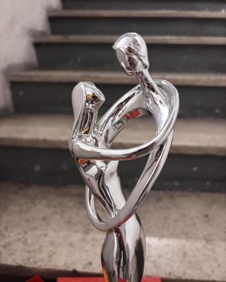Scultura Coppia Sposi Argentata con Scatola Origin