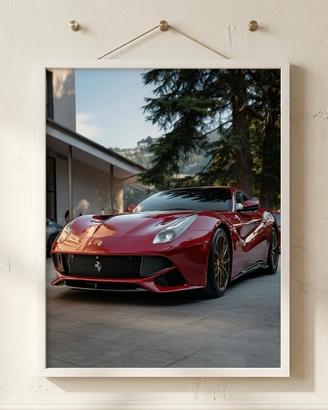 🏁Poster Ferrari F12 tdf Rosso Corsa A4 NEW