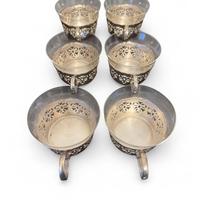 Set 6 coppette anni '60 silverplated marca BMF