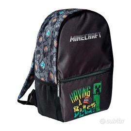 Zaino Grande bambino Minecraft Scuola ufficio 40cm