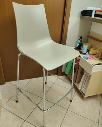 sgabello scab design zebra h.85 tortora 