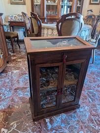 Vetrinetta espositiva in legno massello