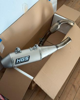 Scarico HGS 250 Ktm/Hsq\Gasgas+cerchi+pezzi vari