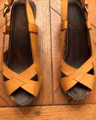 Sandali zeppa Miu Miu vintage taglia 37