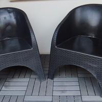 Coppia di poltroncine da giardino