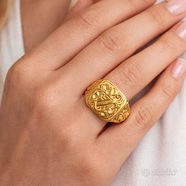 Anello Oro 18kt - 11,27g - Taglia 18