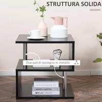 HOMCOM Moderno Tavolino Basso da salotto in Legno