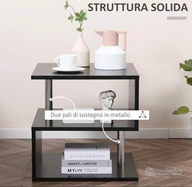 HOMCOM Moderno Tavolino Basso da salotto in Legno