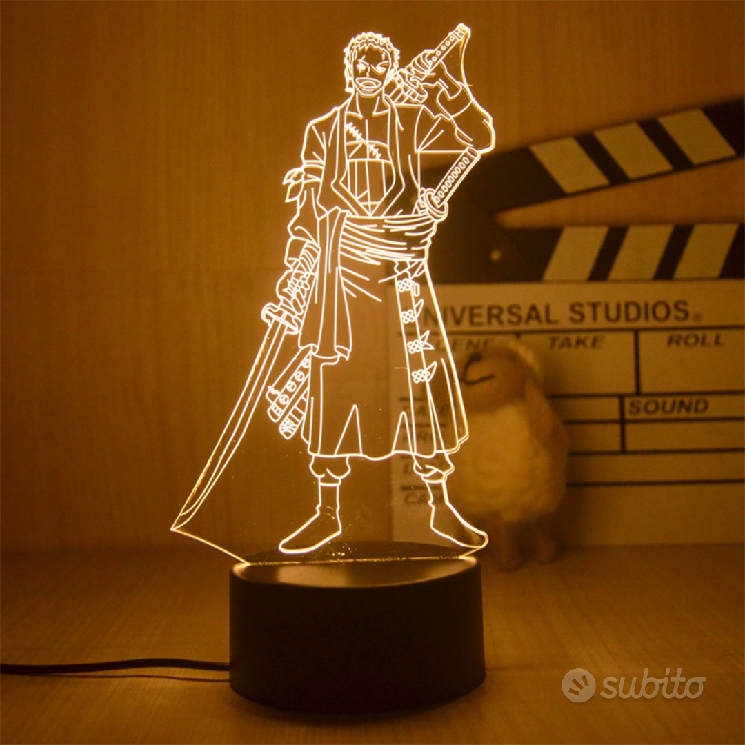 ONE PIECE LAMPADA LED 3D altezza 18Cm - Arredamento e Casalinghi In vendita  a Roma