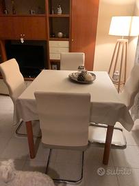 Soggiorno in ciliegio e panna