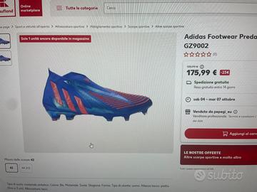 Scarpe calcio Adidas predator Edge 43