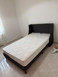 Struttura letto + materasso una piazza e mezza