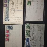 FRANCOBOLLI COLONIE SU BUSTE VIAGGIATE