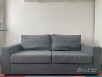 Divano letto tessuto grigio