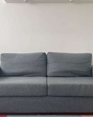 Divano letto tessuto grigio