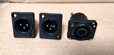 2 x XLR e 1 Speakon da pannello
