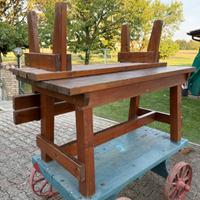 TAVOLO IN LEGNO CON PANCHINA GIARDINO ARCA LAND