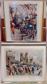 Due bei scorci di Parigi (anni '50)