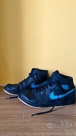 Nike Air Jordan 1 Mid Blu Scuro/Azzurro 43 Ottime