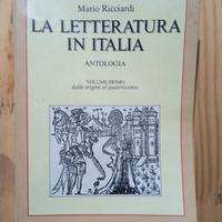 La letteratura in Italia, antologia, volume primo.