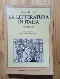 La letteratura in Italia, antologia, volume primo.