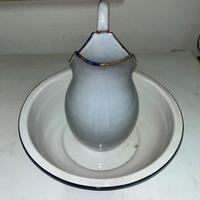 set brocca e catino smaltati