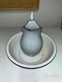 set brocca e catino smaltati