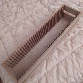 porta CD/DVD in legno naturale 