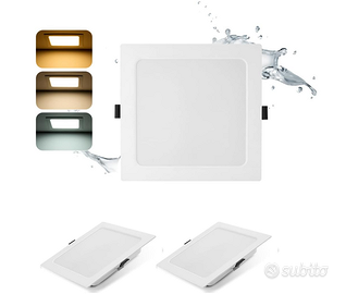 2 faretti da incasso led 24w 2200lumen 3 regolazio