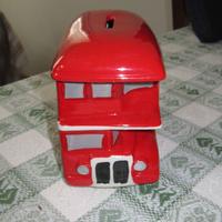 Salvadanaio Bus Londinese in Ceramica