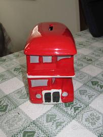 Salvadanaio Bus Londinese in Ceramica