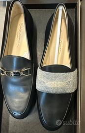 Mocassini pelle neri Giorgio Armani