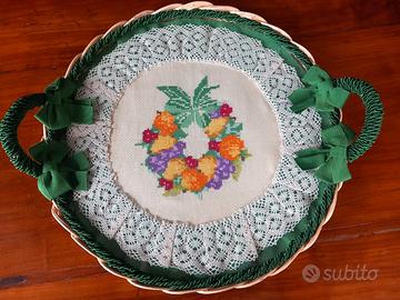 Vassoio in Vimini Vintage