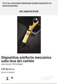 Dispositivo antifurto meccanico cambio