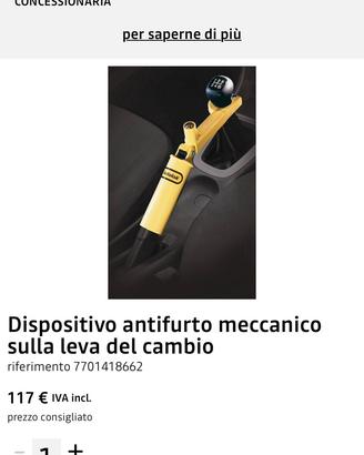 Dispositivo antifurto meccanico cambio