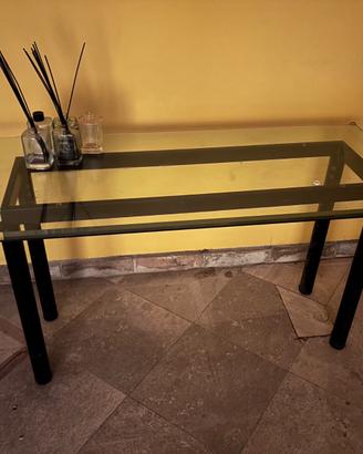 Tavolo con piano in vetro / cristallo