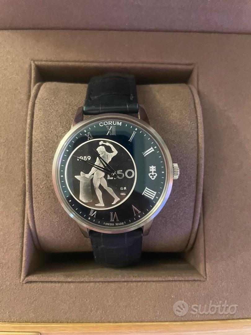 Orologio Corum Heritage Vulcano 50 lire argento Abbigliamento e