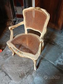 2 sedie con  impagliatura da rifare