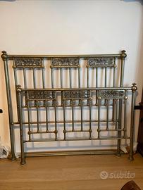 Letto matrimoniale in alpacca, XIX sec. Sicilia