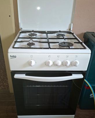 Beko cucina 4 fuochi a gas con forno