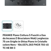 piano cottura incasso vetro