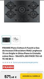 piano cottura incasso vetro