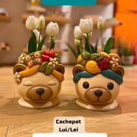 THUN , COPPIA COPRIVASO TEDDY GRANDI 

