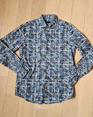 Camicia blu elegante uomo (tg. S)